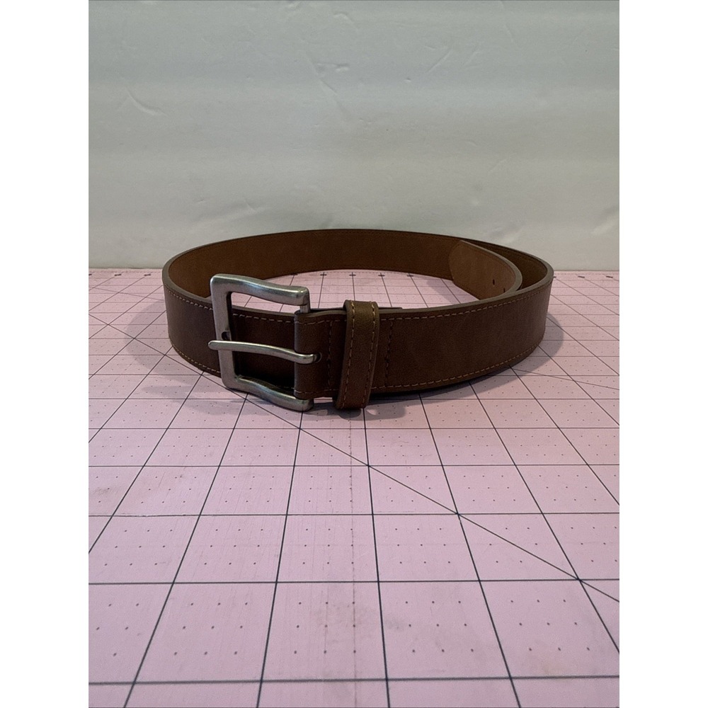 Men's Belt Size 38 George Casual‎ Belt Faux Leather Brown